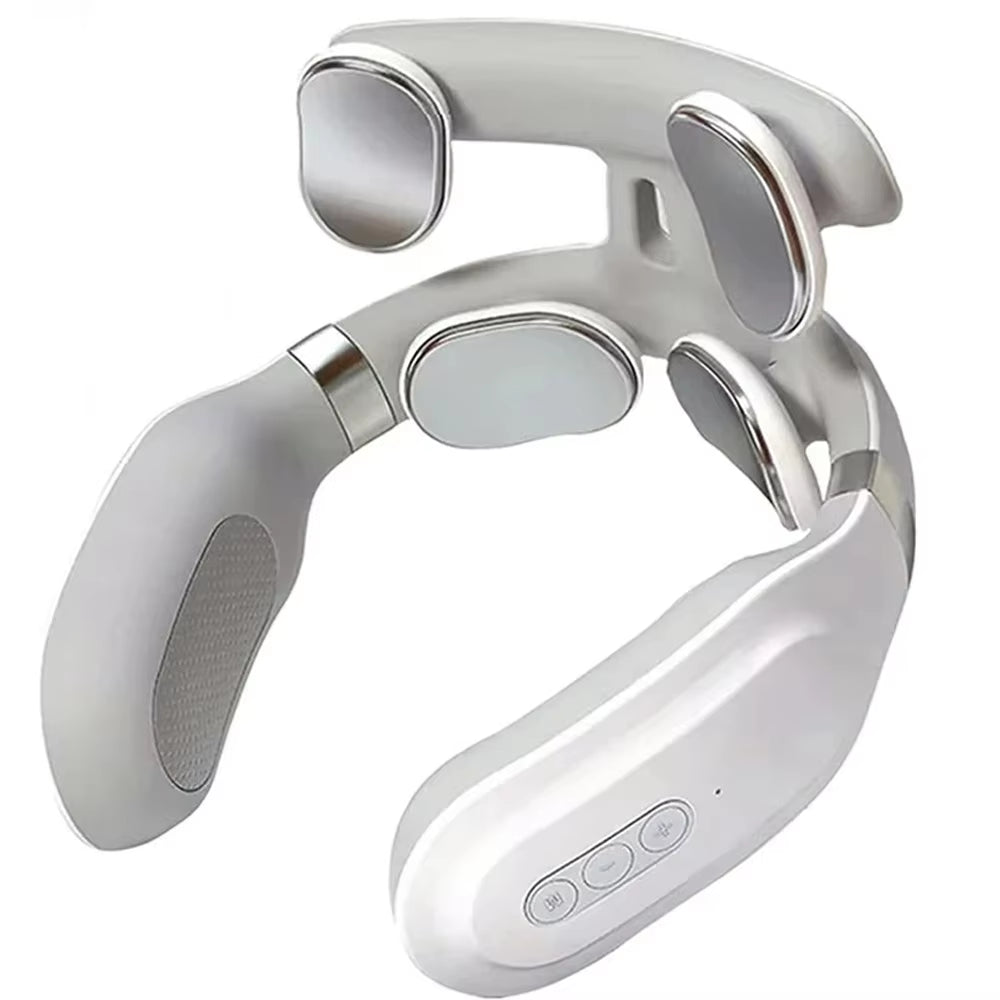 Neck Massage Machine 4 Head and Neck Protection Heating Machines Breathing Light Vibration Hot Compress Cervical Spine Machine