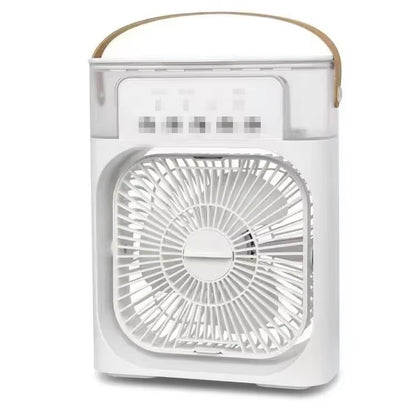 Portable Fan Air Conditioners USB Electric Fan Air Cooler LED Night Light Water Mist Fun 3 in 1 Air Humidifier for Home